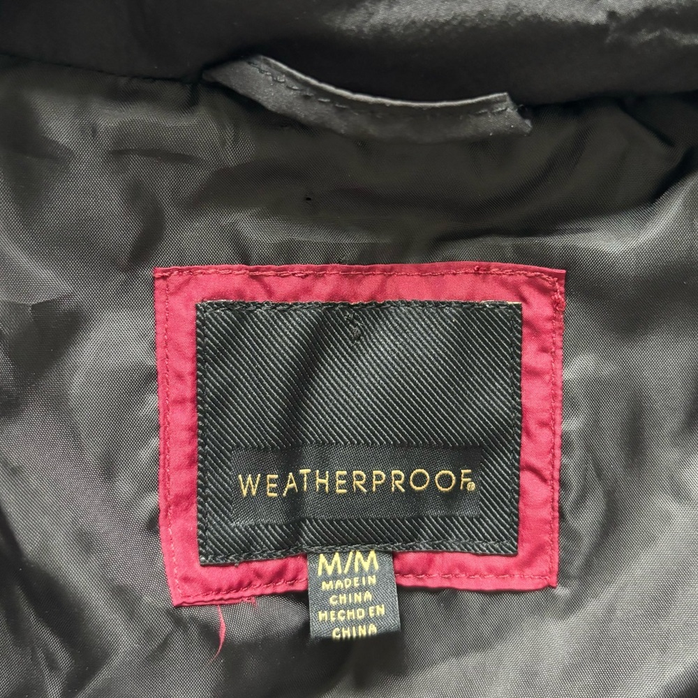 WEATHERPROOF Black Quilted Jacket with Side Stretch Panels--M - Picture 12 of 16